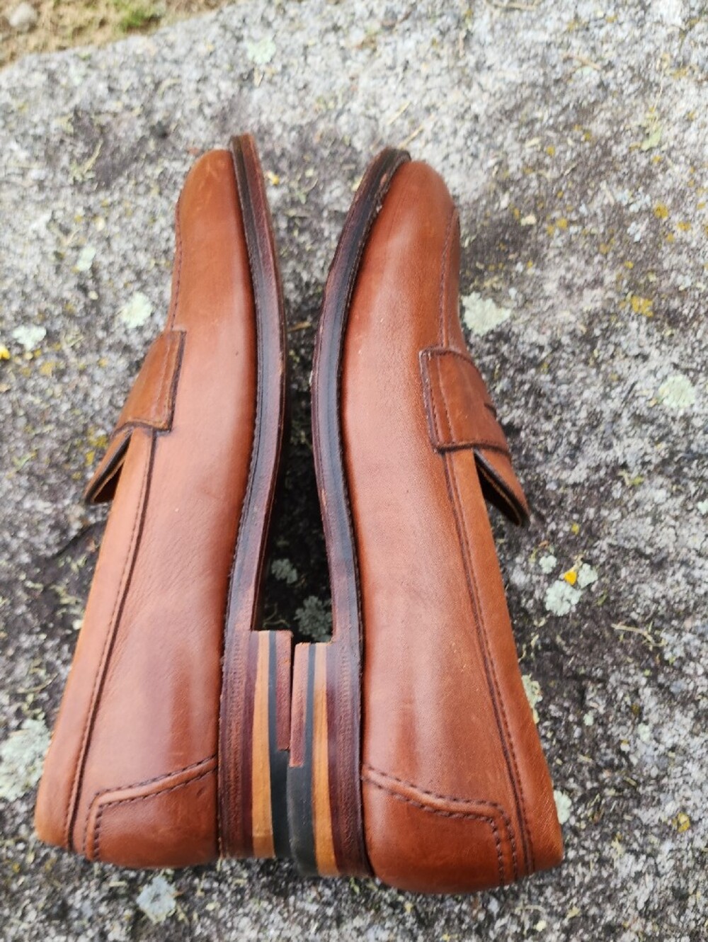 Alden Model 9696 Men's Leather Penny Loafers in Cognac size 8.5 - Picture 10 of 16